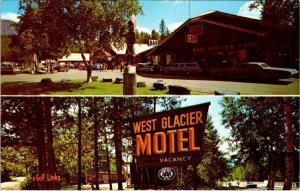 West Glacier, MT Montana  WEST GLACIER MOTEL & CAFE  Roadside  VINTAGE  Postcard
