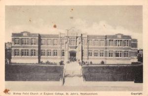 St Johns Newfoundland Canada Church of England College Antique Postcard J46650