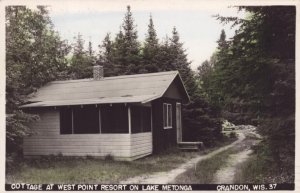 Wisconsin RPPC Real Photo Postcard - West Point Resort - Lake Metonga - Crandon