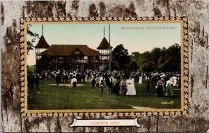 London Ontario Merrymaking Springbank Park ON ONT Postcard H61