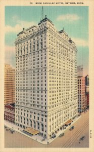 USA Book Cadillac Hotel Detroit Michigan Vintage Postcard 07.52
