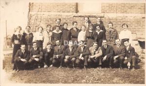 B85/ Marion Indiana In Real Photo RPPC Postcard Huntington College Students