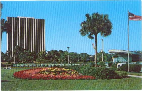 Bandshell, Eola Park & the Trust Company of Florida Building, Orlando FL, Chrome