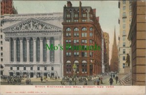 America Postcard - Stock Exchange and Wall Street, New York  RS25319