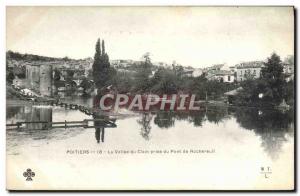 Old Postcard Poitiers La Vallee du Clain Taking the Rochereuil Bridge