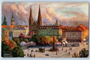 Dresden Saxony Germany Postcard Theo Stroefer's Post Square c1910 Antique