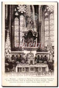 Old Postcard Rennes Interior of I Church Saint Aubin and Basilica of Our Lady...