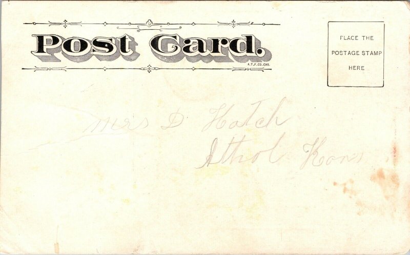 Postcard Post Office in Rock Island, Illinois~2463