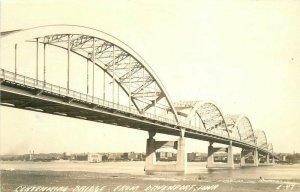 Centennial Bridge Davenport Iowa Mississippi River Cook Photo Postcard 11417