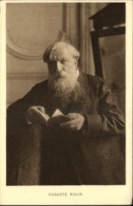 Auguste Rodin Reading Book c1910 Postcard