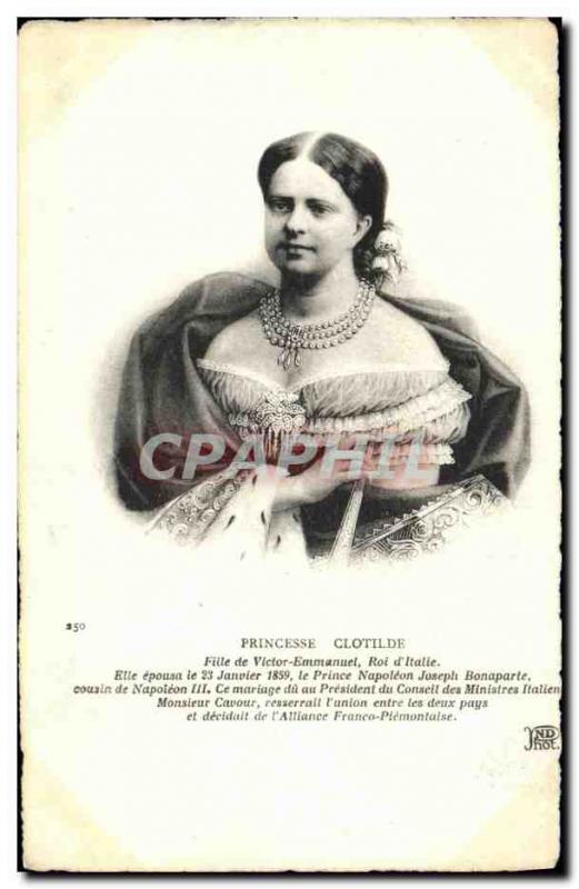 Old Postcard Princess Clotilde daughter of Victor Emmanuel King of Italy