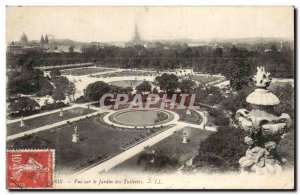 Paris - 1 - View of the Tuileries Gardens Old Postcard