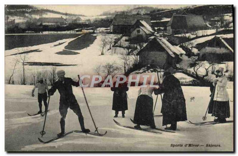 Old Postcard of Sports & # 39hiver skiing Skiers