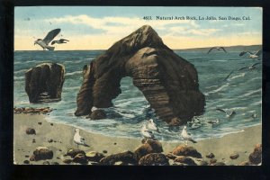 Santa Diego, California/CA Postcard, La Jolla, Natural Arch Rock, 1917!