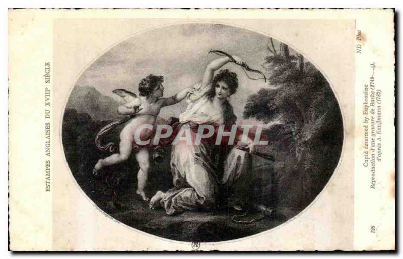 Old Postcard British XVIII Century Prints From Cupid by Euphrosine reproducti...