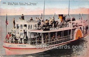 Glass Bottom Power Boat Empress Santa Catalina Island, CA USA Ship 1920 