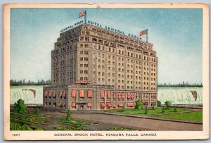 Niagara Falls Canada 1949 Postcard General Brock Hotel