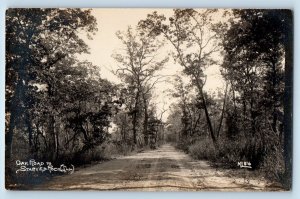 Starved Rock Illinois IL Postcard RPPC Photo Oak Road Trees Scene c1910s Antique