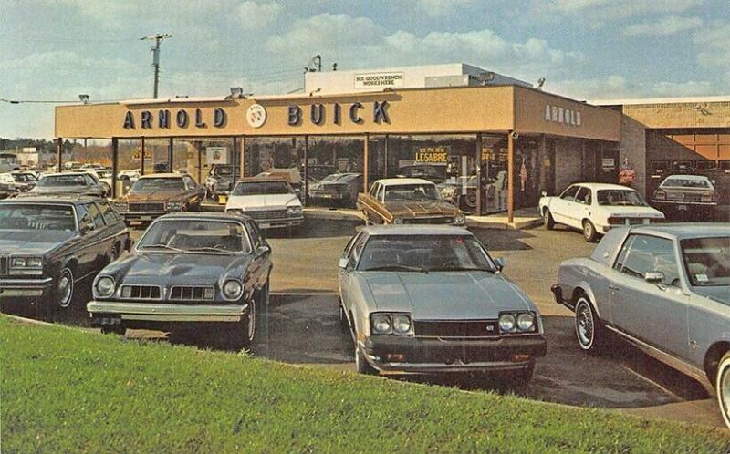 Hurffville NJ Arnold Buick Dealership Postcard