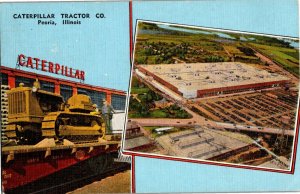 Caterpillar Tractor Co. Factory Peoria IL Multi View c1953 Vintage Postcard D03