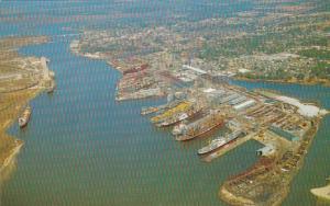 Mississippi Pascagoula River Scene Showing Ingalls Shipyard