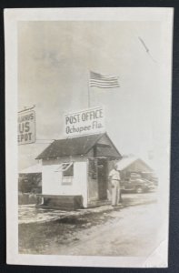 Mint USA Real Picture Postcard Post Office Ochopee Florida