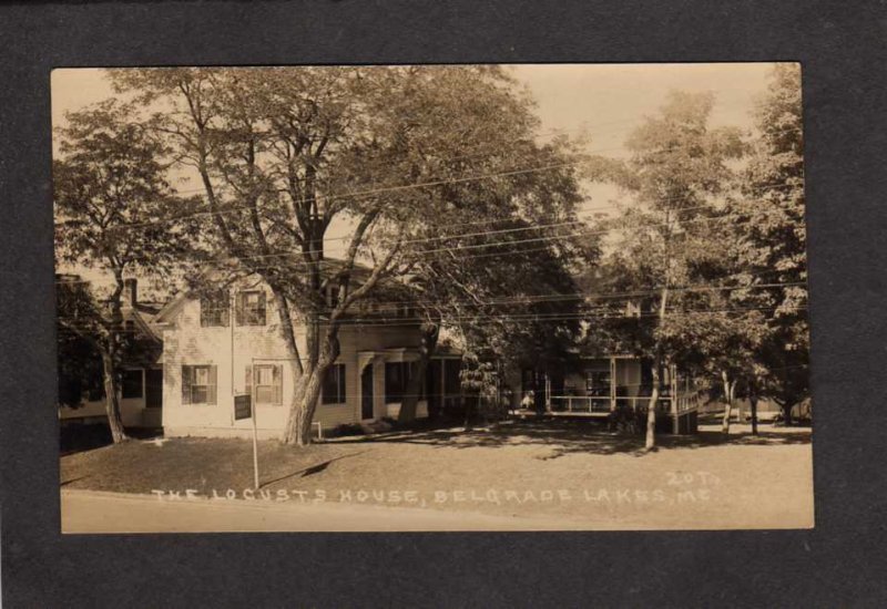 ME The Locusts House Belgrade Lakes Maine Real Photo RPPC RP Postcard