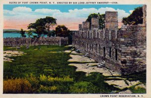 [ Tichnor ] NY - Ruins Of Fort Crown Point - Erected In 1759 - 1