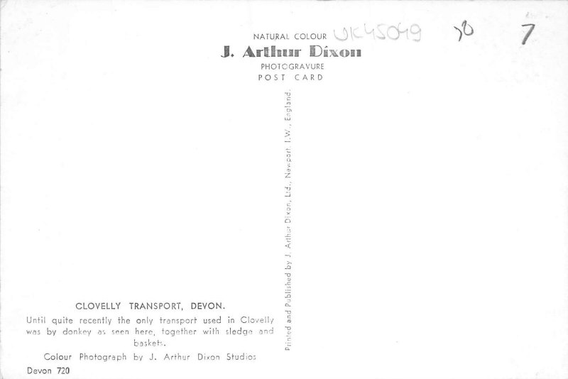 uk45049 clovelly transport devon uk donkey