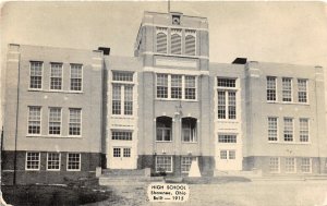 J28/ Shawnee Ohio Postcard c1940s High School Building  172