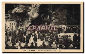 Old Postcard Lourdes Grotto Miraculous