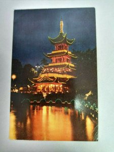 Vintage Postcard Copenhagen The Chinese Tower in Tivoli Posted 1960