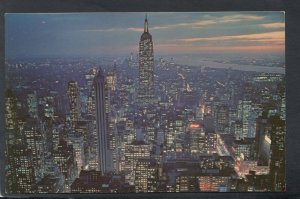 America Postcard - Empire State Building, New York City at Twilight   RS20677