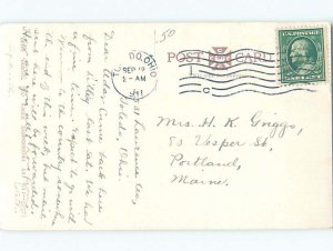 Divided-back RIVER SCENE Toledo Ohio OH AE6628