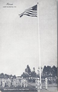 Postcard FL Camp Blanding Marching Band U.S. Army Signal Corps 1940s V200