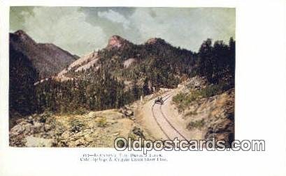 Rounding The Devils Slide, Colorado Springs, Colorado, CO USA Trains, Railroa...