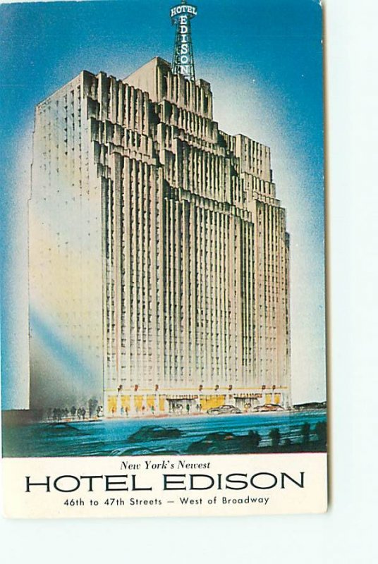 Buy Postcard Hotel Edison New York