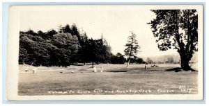 1940's Maple Grove Golf And Country Club Renton WA RPPC Photo Ellis Postcard 