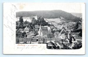 Postcard Germany Stolberg V.D. Lutherbuche View of Town J13