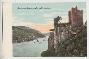 P2537, old postcard germany assmannshausen u. burg rheinstein