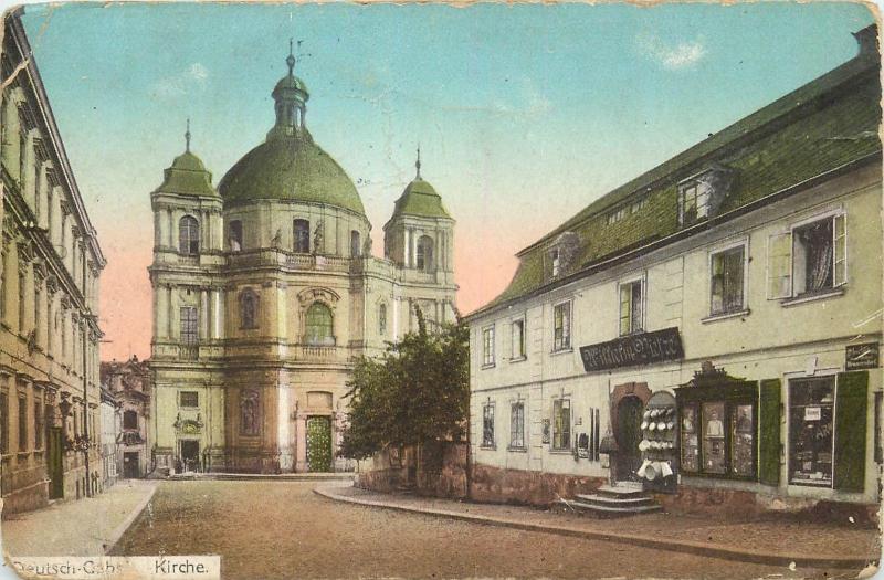 Czech R Deutsch Gabel Jablonne Podjestedi Kirchplatz Laden Gasthof bei Hermsdorf