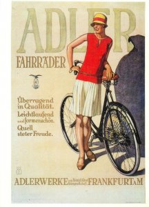 Adler bicycle advertising poster modern postcard