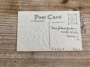 Oh Be My Friend, Roses, Pine Needles, Used, Antique Postcard