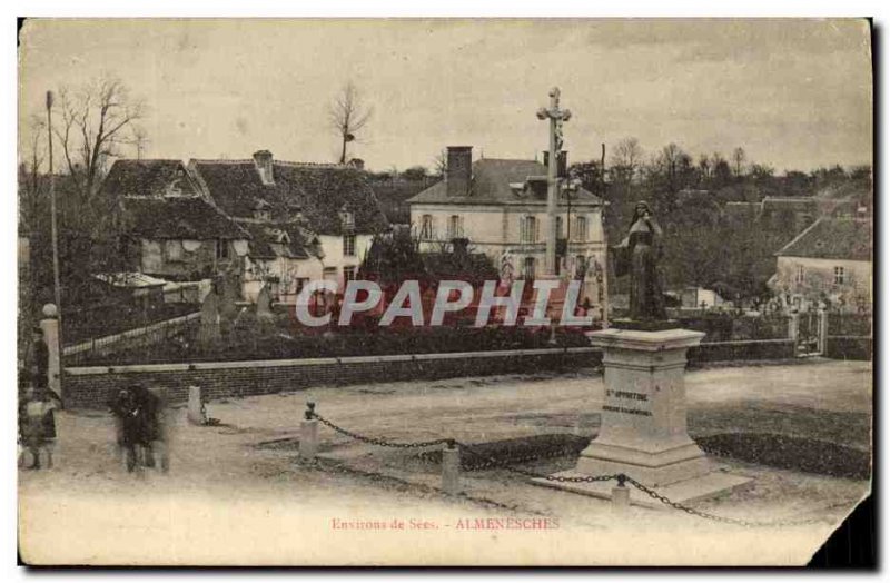 Old Postcard surroundings Sees Almenesches