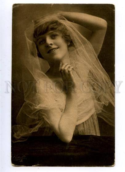 161706 BELLE Woman BRIDE Vintage PHOTO TUCK #4856 PC