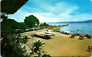 Breakwater Lighthouse Chapala Guadalajara Mexico Mex Birds Eye Postcard 