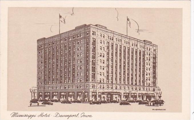 Iowa Davenport Blackhawk Hotel