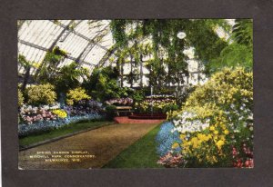 WI Garden Flower Display Mitchel Park Milwaukee Wisconsin Linen Postcard