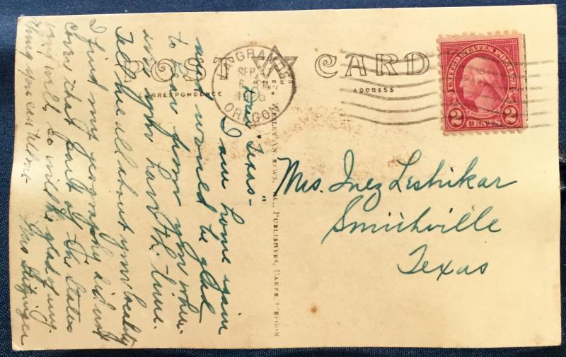 Picture Postcard Used Oregons No 56 High School La Grande OR LB