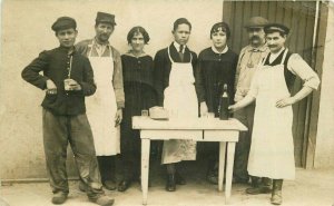 C-1910 Occupation Workers Wine Tasting RPPC real photo Postcard 20-2728